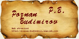 Poznan Budimirov vizit kartica